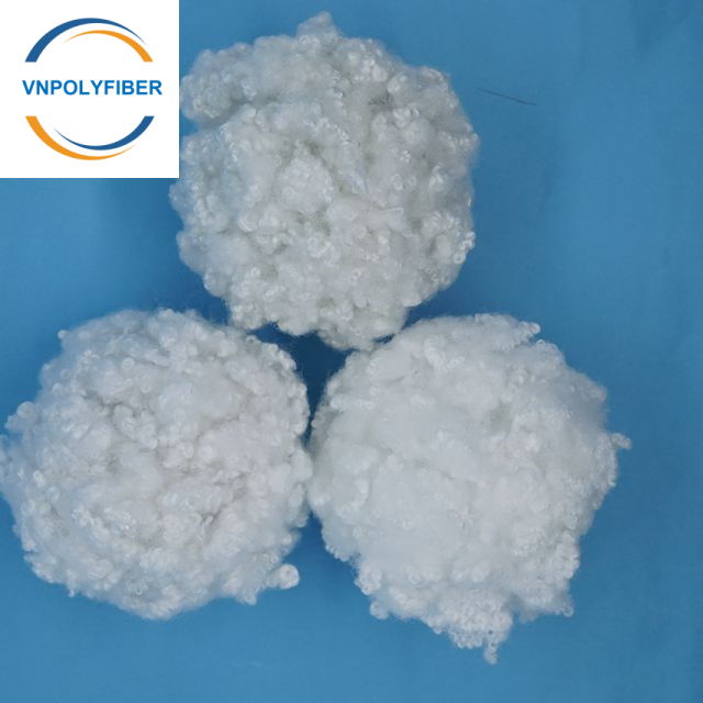 Silicone pillow filling material 100% recycled polyester staple fiber