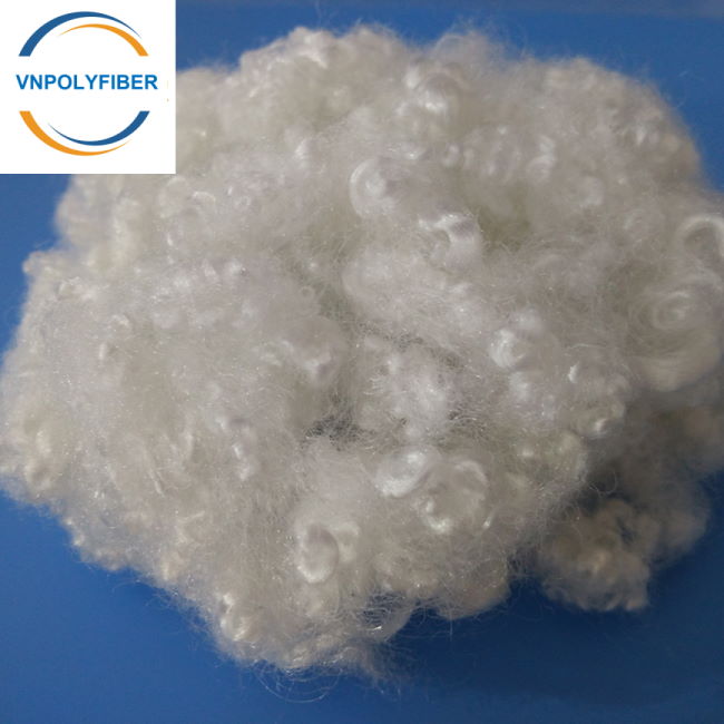 Semi virgin hollow silicon fiber natural white