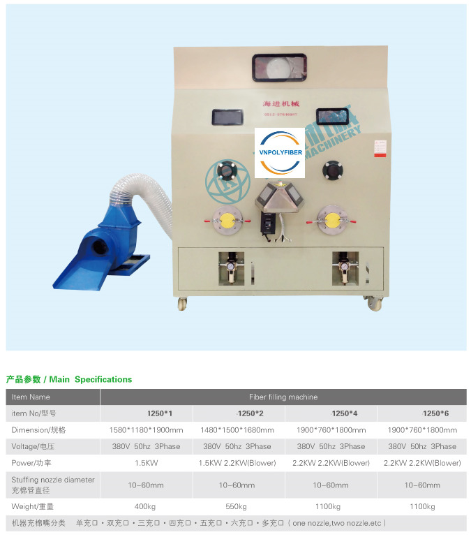 fully automatic pillow filling machine/polyester fiber