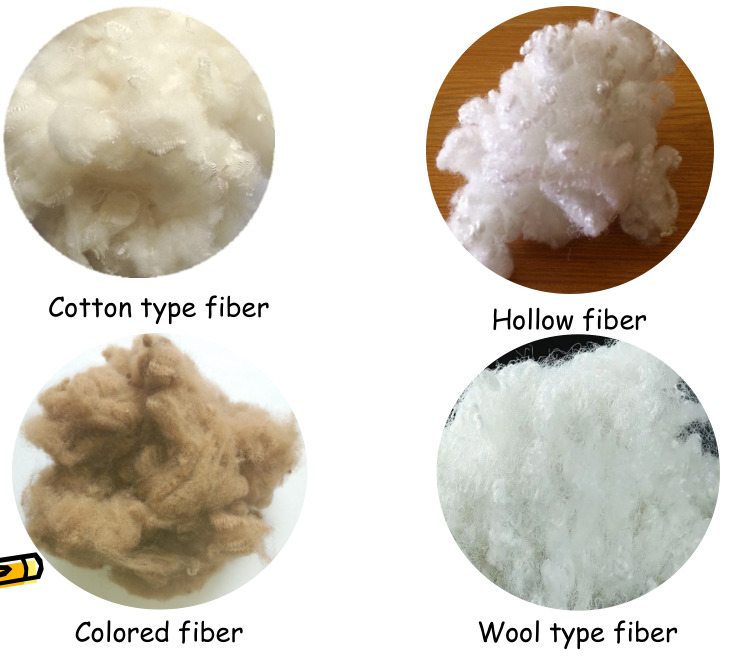 solid polyester fiber and hollow fiber