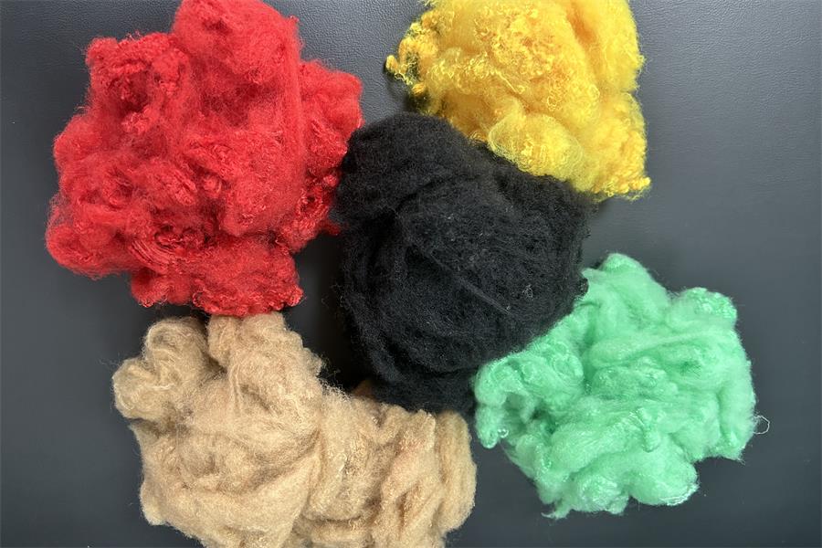 recycled dope dyed polyester fiber